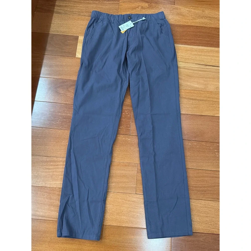 NWT Marine Layer Breeze Saturday Chino Mens Blue India Ink Tall Medium